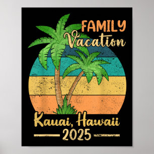 Kauai Hawaii Strand Familienurlaub 2025 Sommer  Poster