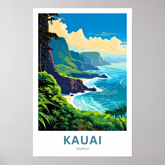 Kauai Hawaii Travel Print Poster (Vorne)