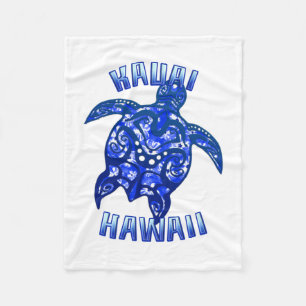 Kauai Hawaii Vacation Tribal Turtle Fleecedecke