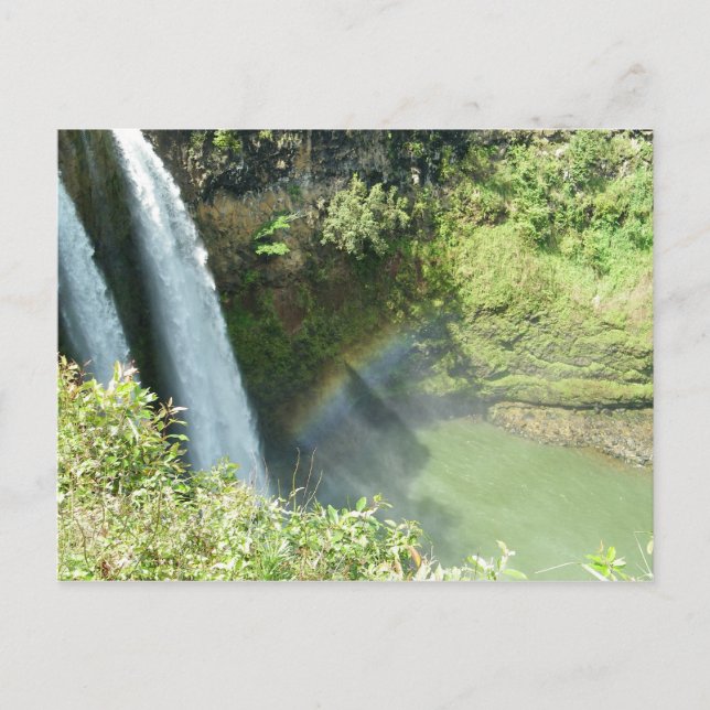 Kauai Hawaii WailuaFalls Postkarte (Vorderseite)