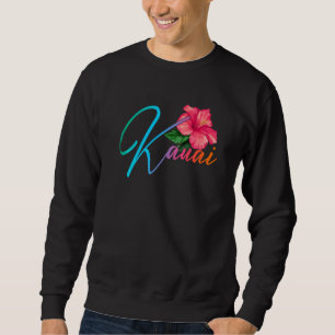 Kauai Hawaiianische Hibiskusblüten Hawaii Strand L Sweatshirt