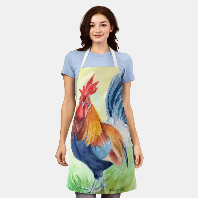 Kauai Island Rooster Küche Schürze (Getragen)