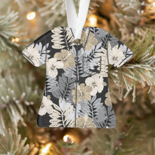 Kauai Jungle Hawaiian Hibiskus Aloha Shirt - Schwa Ornament