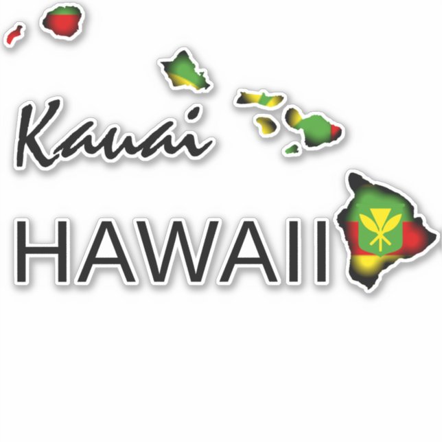 KAUAI - KANAKA MAOLI HAWAII INSELN BLK AUFKLEBER (Vorderseite)
