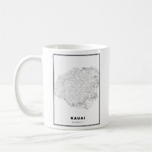 Kauai Map Kaffeetasse