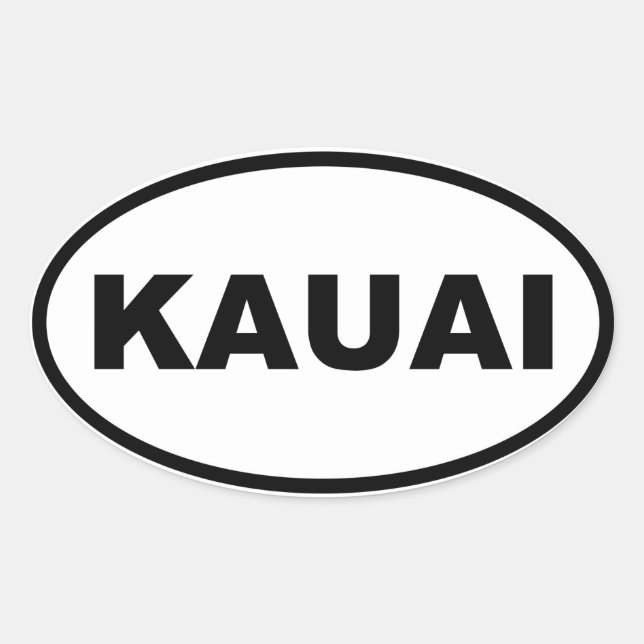 KAUAI OVALER AUFKLEBER (Vorderseite)