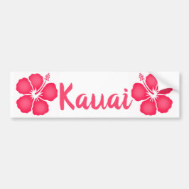 Kauai Pink Hibiskus Autoaufkleber