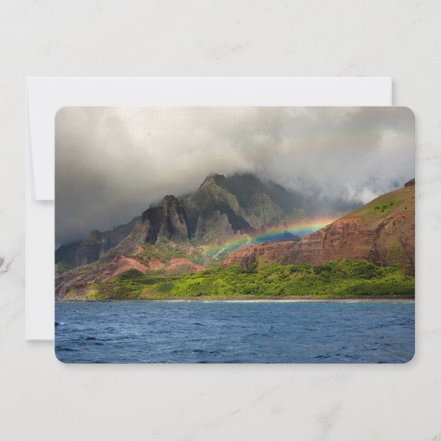 Kauai Postcard Linen Danke Stationery 12x18 Einladung (Vorderseite)