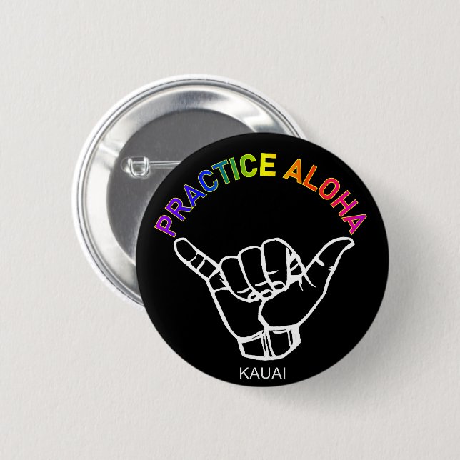 Kauai - Praxis Aloha Shaka (Hang locker) Button (Vorne & Hinten)