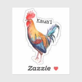 Kauai Rooster Sticker