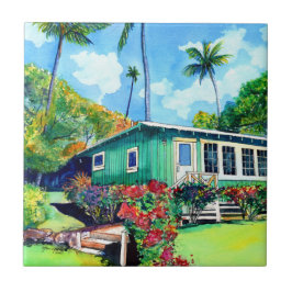 Kauai Sunny Day Plantation Hütte Keramik Tile Fliese