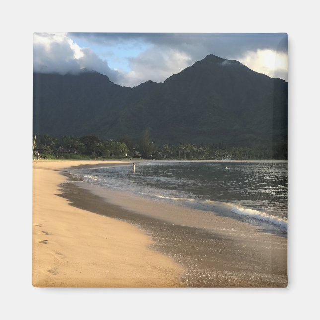 Kauai Surf Co. Hanalei Beach Kühlschrank Magnet (Vorne)