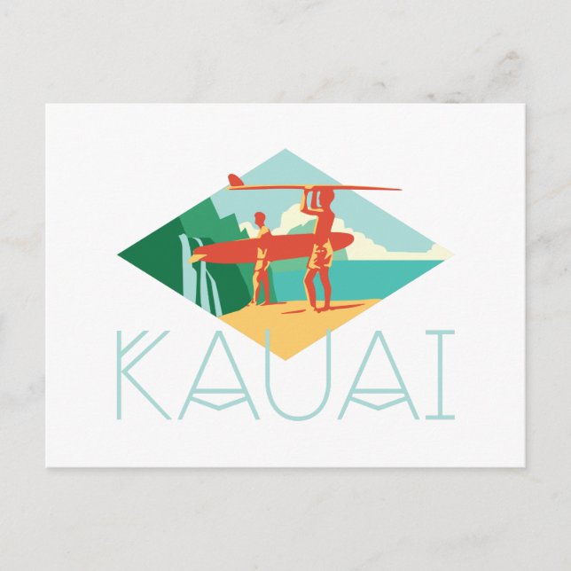 Kauai Surfers Postkarte (Vorderseite)