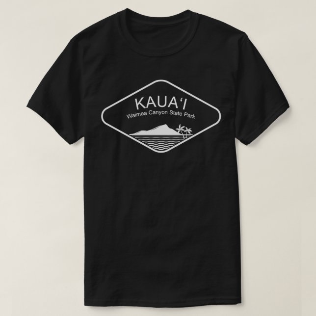 Kauai Waimea Canyon Beach Palms Hawaii Surf Souven T-Shirt (Design vorne)