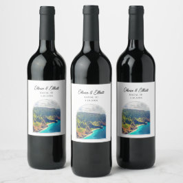 Kauai Wedding Wine Label Weinetikett