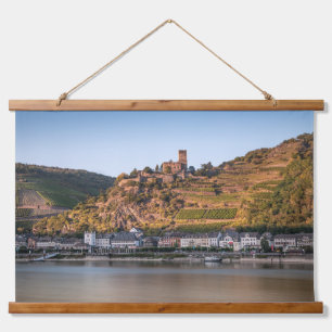 Kaub Rhein Deutschland Wandteppich Mit Holzrahmen