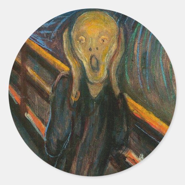 Kauen Sie die Schrei-Aufkleber Runder Aufkleber (Vorderseite)
