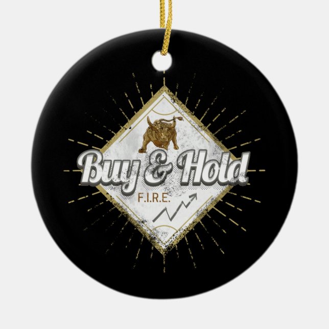 Kauf und Halten Trader Bull kaufen den aufstrebend Keramik Ornament (Vorne)
