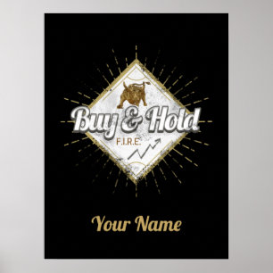 Kauf und Halten Trader Bull kaufen den aufstrebend Poster