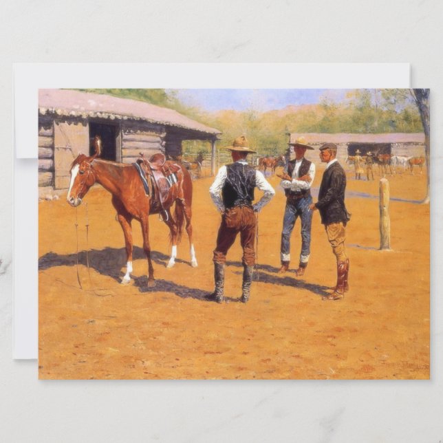 Kauf von Polo-Ponys im alten amerikanischen Westen Karte (Vorderseite)