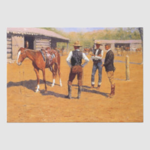 Kauf von Polo-Ponys im alten amerikanischen Westen Seidenpapier