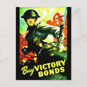 Kauf von Victory Bonds Postkarte