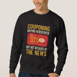 Kauf von Zeitungen, aber nicht wegen des Nachricht Sweatshirt
