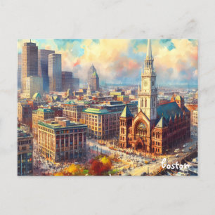 kaufe city Travel Vintage boston Postkarten