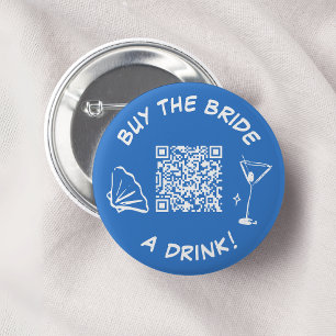 Kaufe der Braut einen Drink Brautparty QR Code Button
