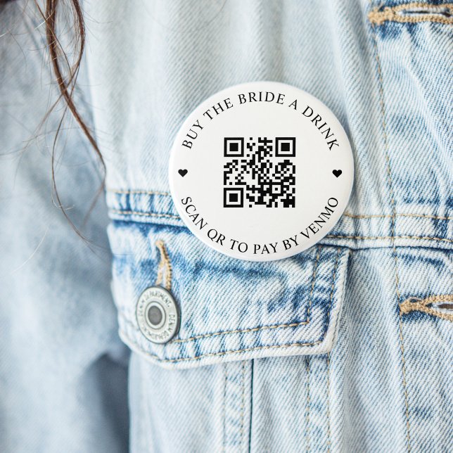 Kaufe der Braut einen Drink QR-Code-Button Button (Von Creator hochgeladen)