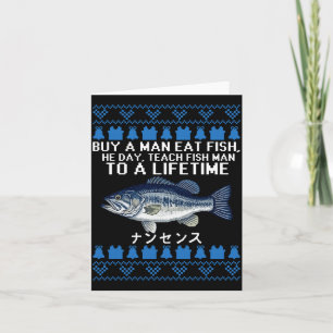 Kaufe einem Mann, der Fisch isst, lustige hässlich Karte