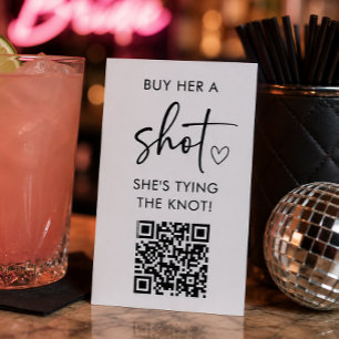 Kaufe ihr einen Shot, sie heiratet QR Code Begleitkarte