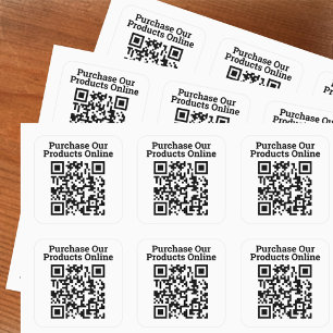 Kaufe unsere Produkte Online QR-Code Design Groß Quadratischer Aufkleber
