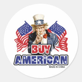 Kaufen Amerikaner ( Made in China ) - Witziger Wit Runder Aufkleber