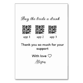 kaufen Braut ein Getränk Scan QR Code danke IhnenE