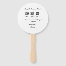 kaufen Braut ein Getränk Scan QR Code danke IhnenE Fächer