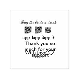 kaufen Braut ein Getränk Scan QR Code danke IhnenE Permastempel