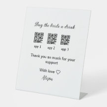 kaufen Braut ein Getränk Scan QR Code danke IhnenE