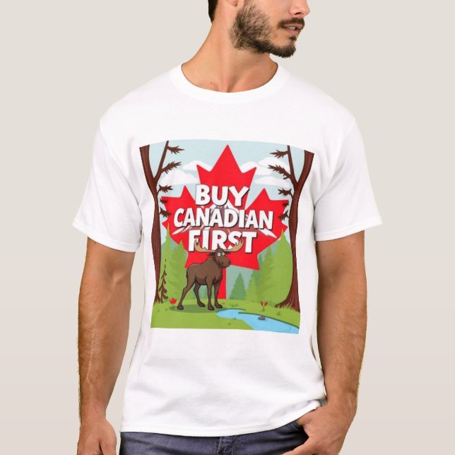 Kaufen Canadian First Moose T-Shirt (Vorderseite)