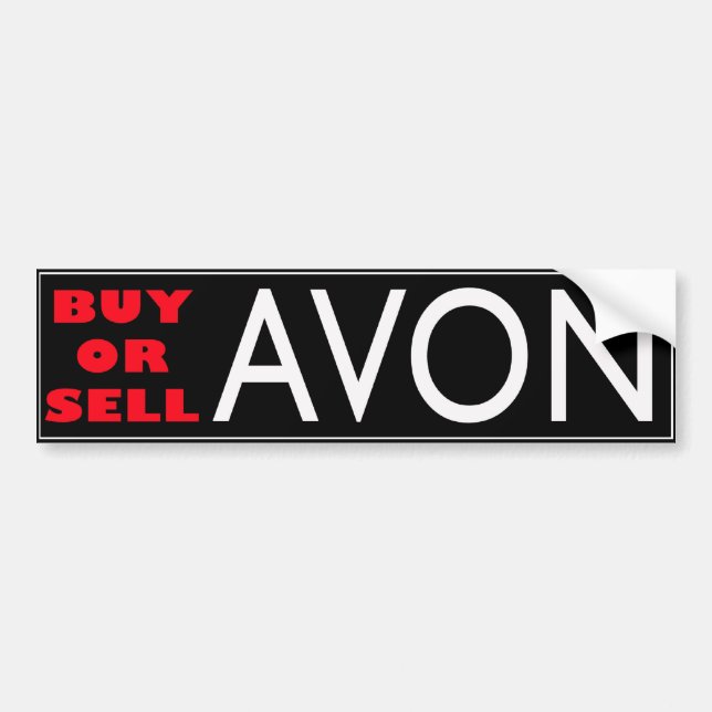 KAUFEN ODER VERKAUFEN VON AVON AUTOAUFKLEBER (Vorne)