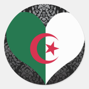 Kaufen Sie Algerien-Flagge Runder Aufkleber