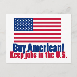 Kaufen Sie American Behalt Jobs in den USA Postkarte