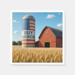 Kaufen Sie AMERIKANISCHEN Text mit Flag auf einem  Serviette