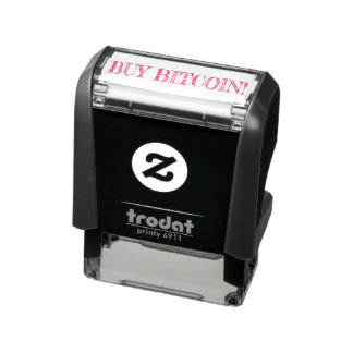 KAUFEN SIE BITCOIN! Briefmarke Tinte Permastempel