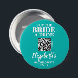 Kaufen Sie Brie A Drink Junggeselinnen-Abschied QR Button<br><div class="desc">Türkis-Weiß-Taste personalisiert mit dem Namen der Braut und QR-Code auf ein Venmo-Konto,  um ihr ein Getränk zu kaufen. Großartiger Junggeselinnen-Abschied- oder Mädchenknopf für alle in der Braut Stamm zu tragen. PASSENDE Artikel in unserer Sammlung.</div>