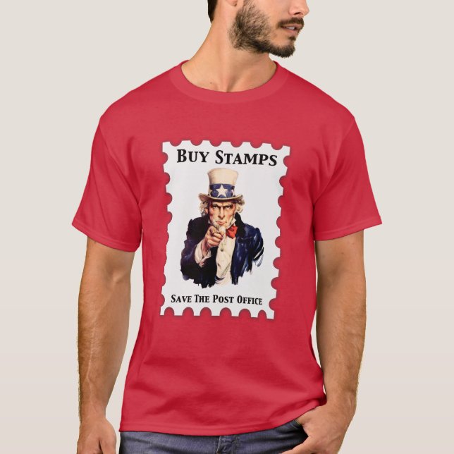 Kaufen Sie Briefmarke Rett der Post T-Shirt (Vorderseite)