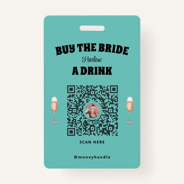 Kaufen Sie das Bride A Drink Abzeichen Ausweis (Vorderseite)