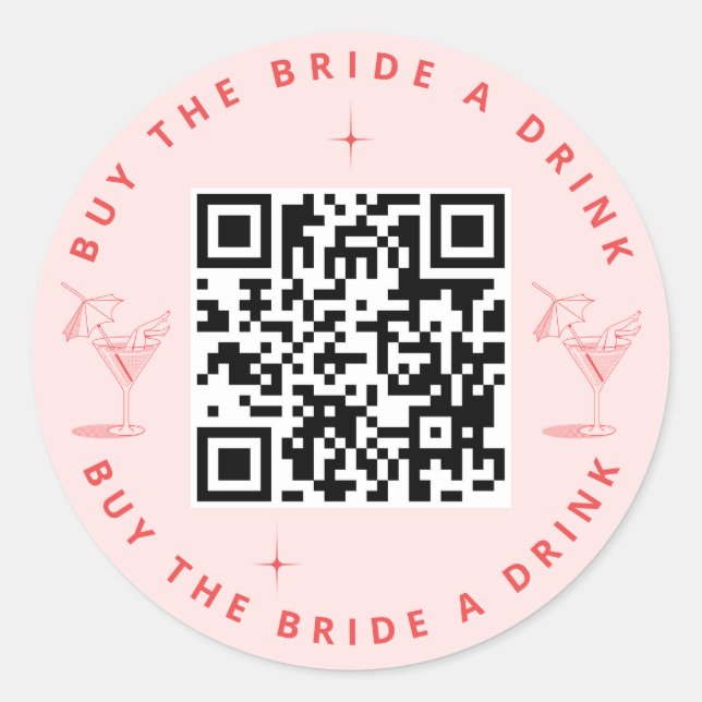 Kaufen Sie den Bride a Drink Junggeselinnen-Abschi Runder Aufkleber (Vorderseite)