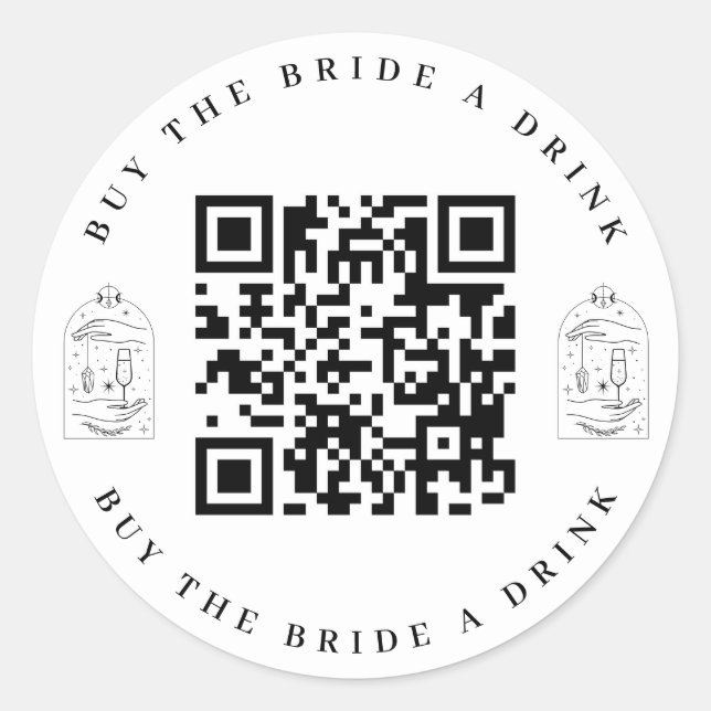 Kaufen Sie den Bride a Drink Junggeselinnen-Abschi Runder Aufkleber (Vorderseite)