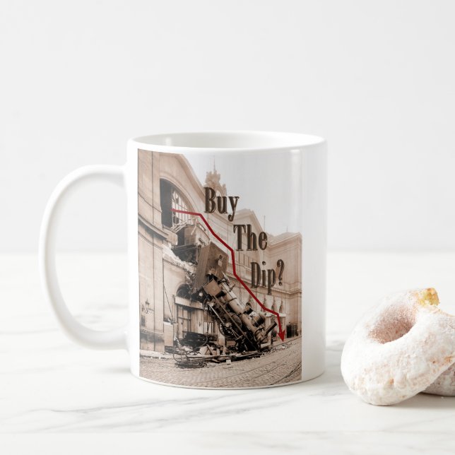 Kaufen Sie den Dip Stock Market Spaß Kaffeetasse (Mit Donut)